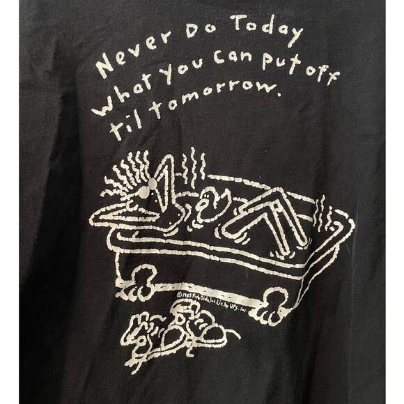 Vintage 1985 lazy Fido Dido T-Shirt single stitch - Men's M to Large, no tag - Picture 6 of 7